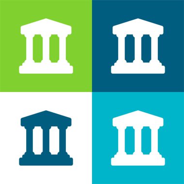 Bank Sembol Düzlüğü 4 renk en az simge kümesi