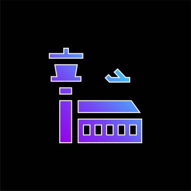 Havaalanı mavi gradyan vektör simgesi