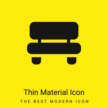 Bench minimal bright yellow material icon clipart