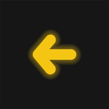 Sol sarı parlak neon simgesini gösteren ok.