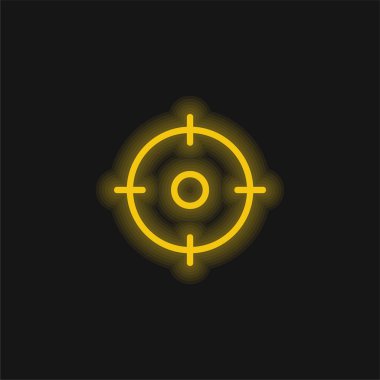 Parlak sarı neon simgesini hedefle