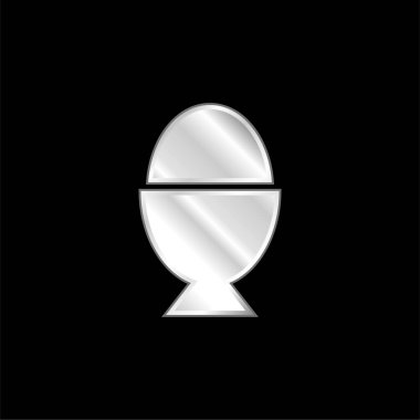 Kaynamış yumurta gümüş kaplama metalik simge