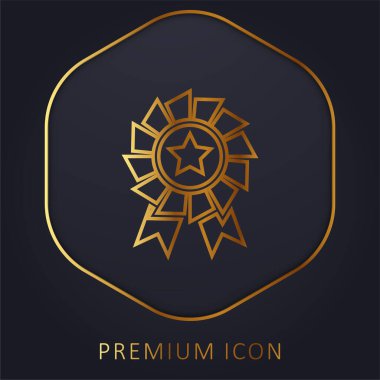 Altın çizgi prim logosu veya simgesi