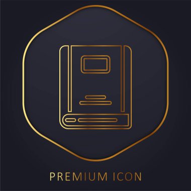 Altın satır premium logosu ya da simgesi