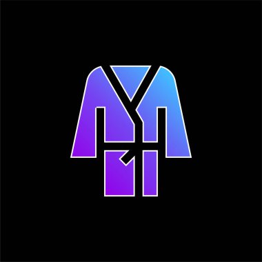 Bornoz mavi gradyan vektör simgesi