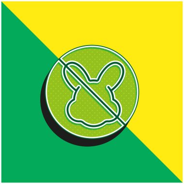 Animal Cruelty Green and yellow modern 3d vector icon logo