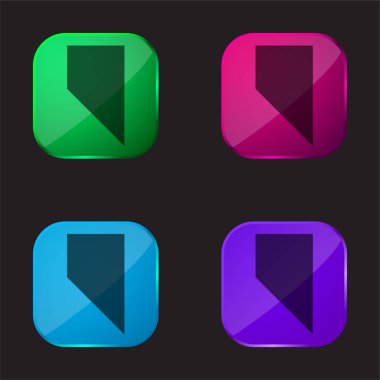 Yer imi dört renkli cam simge simgesi