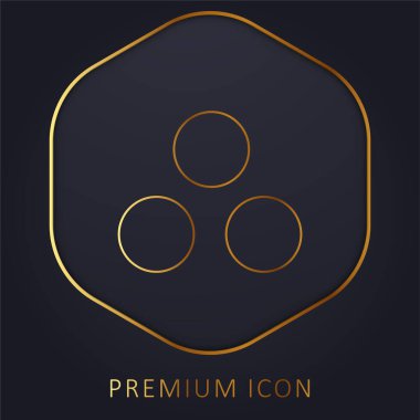 Ammunition golden line premium logo or icon clipart