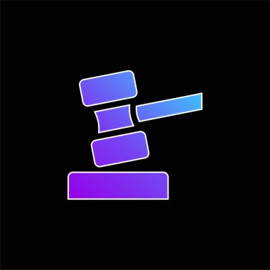 Açık arttırma mavi eğimli vektör simgesi