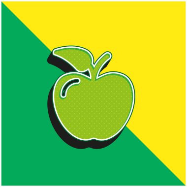 Apple Green ve sarı modern 3d vektör simgesi logosu