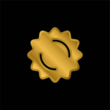 Altın kaplama metalik simge veya logo vektörü ödülü