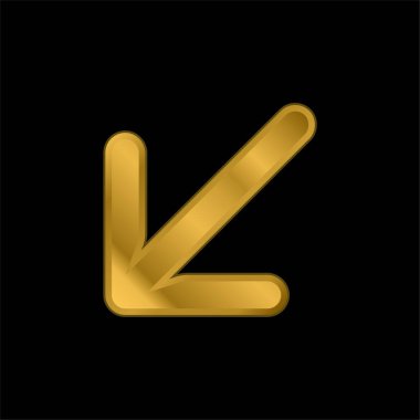 Altın kaplama metalik simge veya logo vektörü