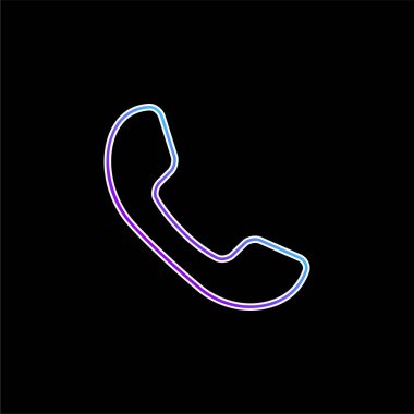 Auricular Of Phone blue gradient vector icon clipart