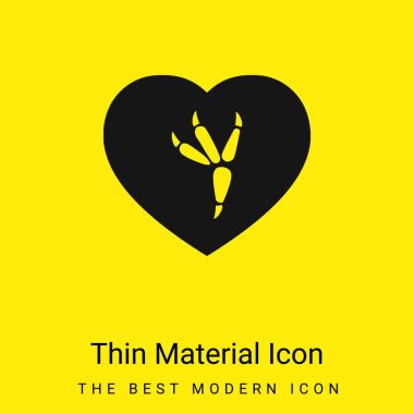 Bird Print minimal bright yellow material icon clipart