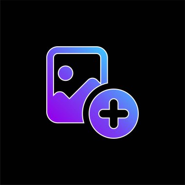 Mavi gradyan vektör simgesi ekle