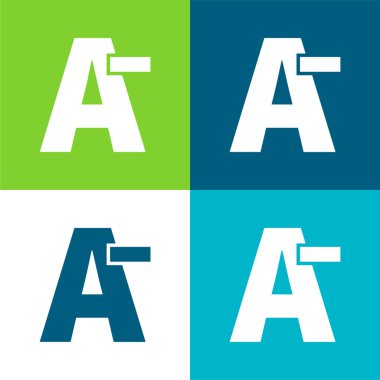 Bir Eksi Test Sembolü Düz Düz Renk en az simgesi kümesi