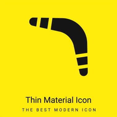 Boomerang minimal bright yellow material icon clipart