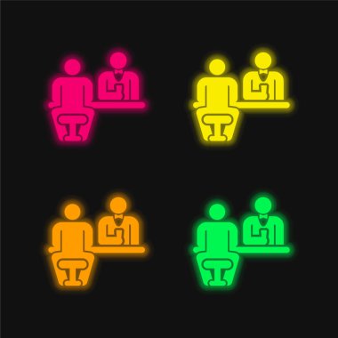 Parlak neon vektör simgesi