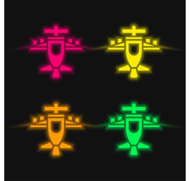 Parlayan neon vektör simgesi