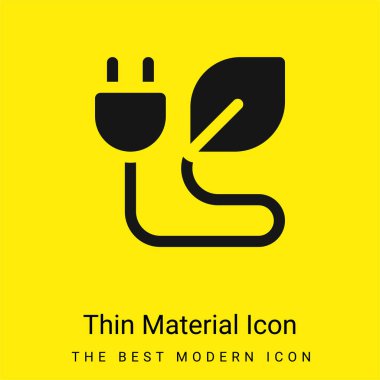 Bio Energy minimal bright yellow material icon clipart