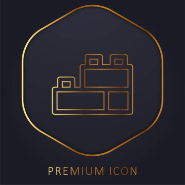 Altın çizgi premium logosunu veya simgesini engeller