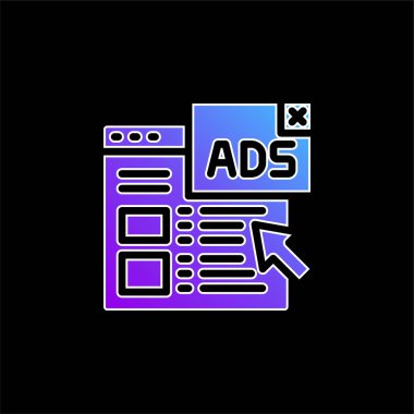 Mavi gradyan vektör simgesi reklam ediliyor