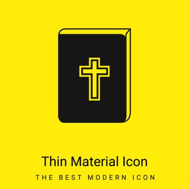 Önünde haç işareti olan İncil en az sarı malzeme simgesi