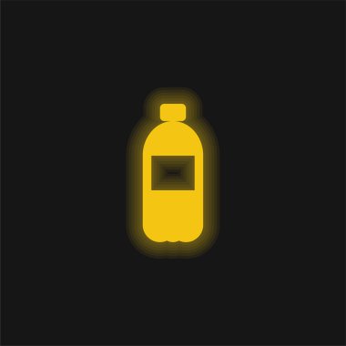 İçecek sarı parlak neon simgesi