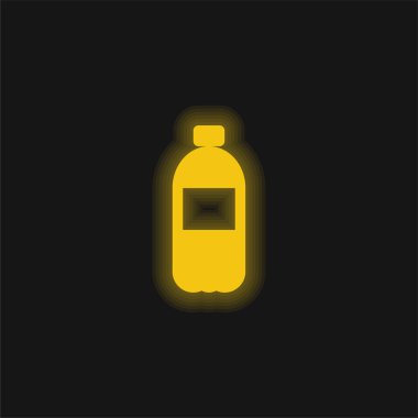 Beverage yellow glowing neon icon clipart