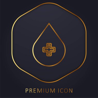 Kan altın çizgisi logosu veya simgesi