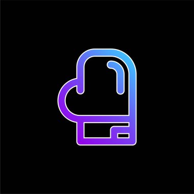 Boks mavi gradyan vektör simgesi