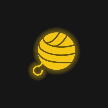 Yün rengi parlak neon ikon topu