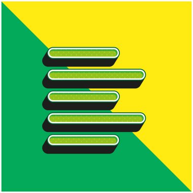 Yeşil ve sarı modern 3d vektör simgesini hizala