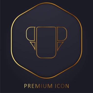 Bebek bezi altın çizgisi logosu veya simgesi