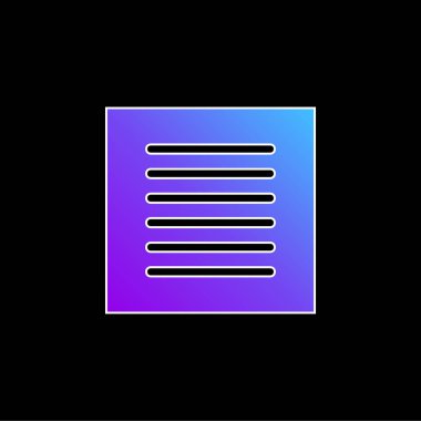 Hizalama mavi gradyan vektör simgesi