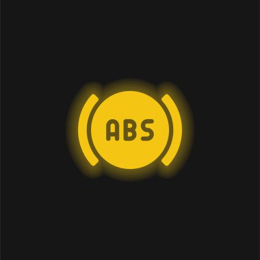 ABS sarı parlayan neon simgesi
