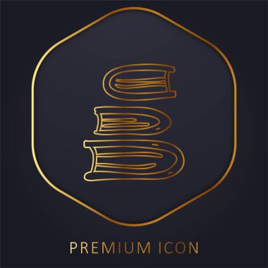 Kitaplar Altın Hat prim logosunu ya da simgesini yığın
