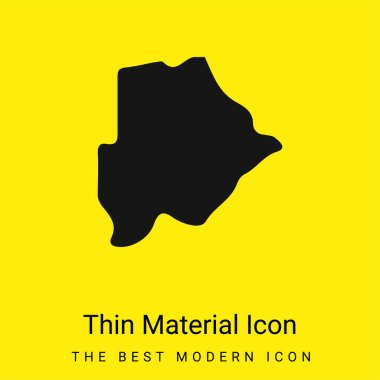 Botswana minimal bright yellow material icon clipart