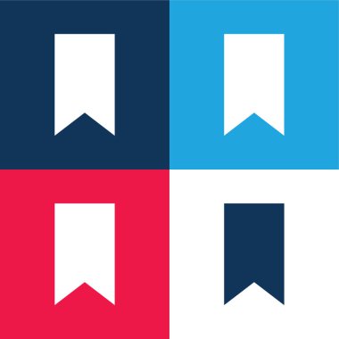 Yer imi mavi ve kırmızı dört renk en az simge kümesi