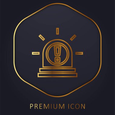 Altın çizgi premium logosu veya simgesini uyar