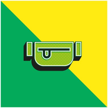 Belt Pouch Green and yellow modern 3d vector icon logo clipart