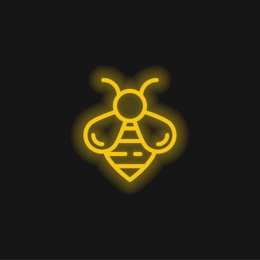 Arı sarısı parlak neon simgesi