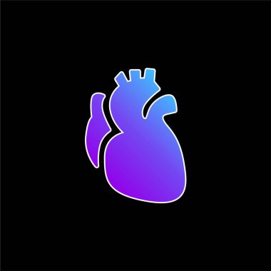 Anatomic Heart blue gradient vector icon clipart