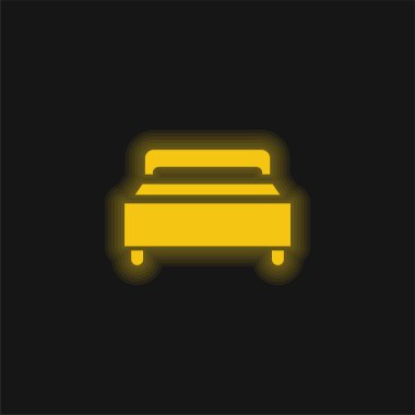 Yatak odası sarı parlak neon ikon