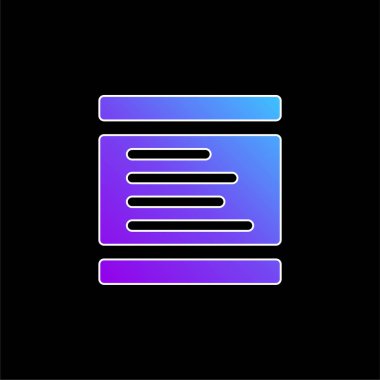 Metin Satırları mavi gradyan vektör simgesi olan karatahta