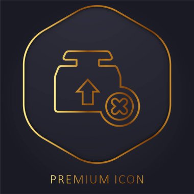 Altın çizgi prim logosu veya simgesi