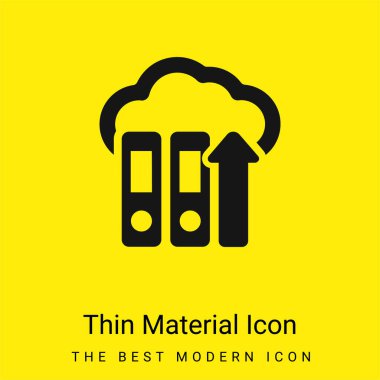 Archive Files Upload To Internet minimal bright yellow material icon clipart