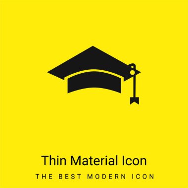 Üniversite Öğrencisinin Siyah Mezuniyet Başı Aracı En az sarı malzeme simgesi
