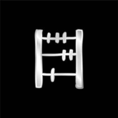 Abaküs Eli Çekim Aracı Gümüş kaplama metalik simge