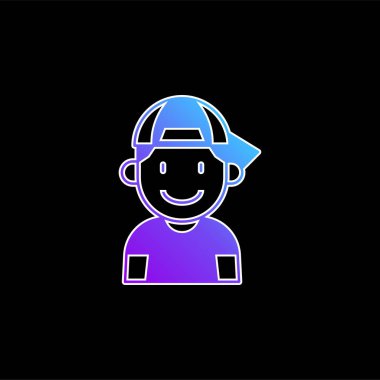 Erkek mavi gradyan vektör simgesi